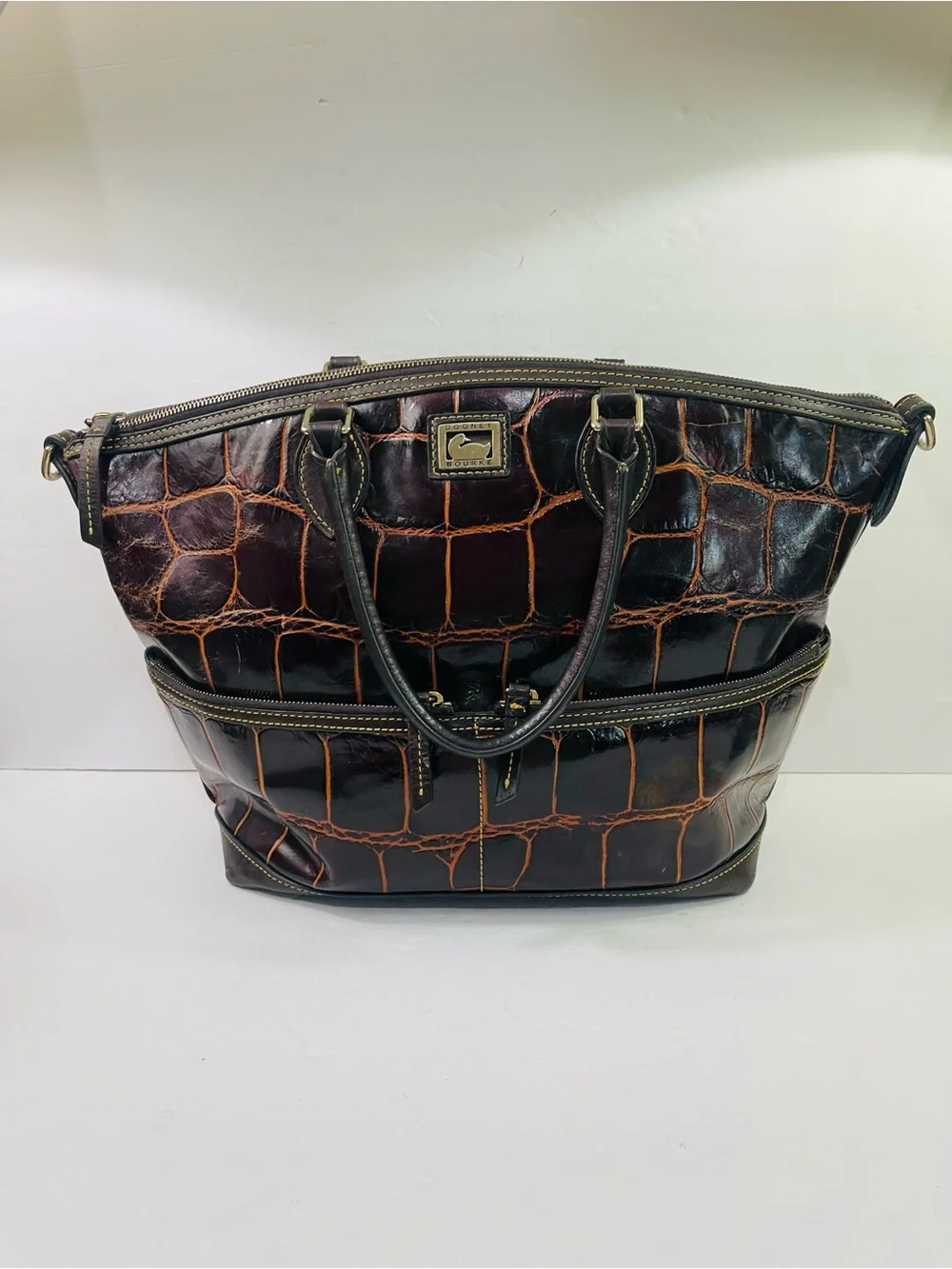 Dooney & Bourke Women's Croc-Embossed Dillen Leather Tote Bag